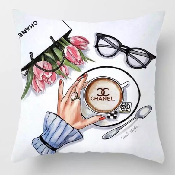 Pillow Cover Latte Print - Picture 5 of 5